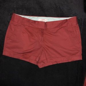 J.Crew red chino broken-in shorts